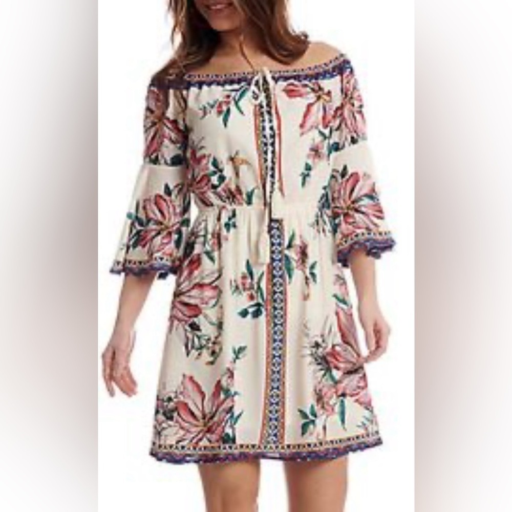 Jealous Tomato | Floral Print Off the Shoulder Dress